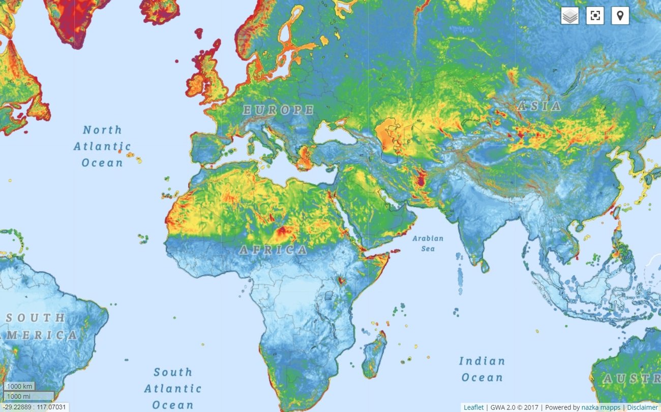 Global Wind Atlas Map 